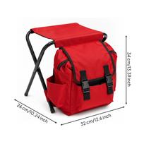 Compact Foldable Backpack Stool with Side Pocket Heavy Duty