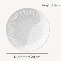 PP Perforated Steaming Tray Perforated Structure Round Shape Dumpling Steaming Plate Drainage Holes Multipurpose white