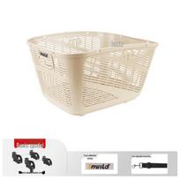 Quick-Release Large Rear Bike Basket for Mountain Bikes - Student Book Bag and Storage Holder