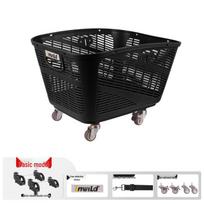 Quick-Release Large Rear Bike Basket for Mountain Bikes - Student Book Bag and Storage Holder