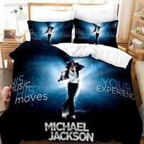 Michael Jackson Bedding Set Single Twin Full Queen King Size Musical Genius Bed Set Teenager Bedroom Duvet Cover Sets 011 EU single(135x200cm)