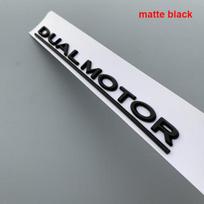 DUAL MOTOR Underlined Letters Emblem for Tesla Model 3 Car Styling Refitting High Performance Trunk Badge Sticker Chrome Black