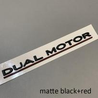 DUAL MOTOR Underlined Letters Emblem for Tesla Model 3 Car Styling Refitting High Performance Trunk Badge Sticker Chrome Black