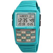 Multi functional calculator, watch, LED digital electronic watch, student leisure sports watch, fashionable computer style gray