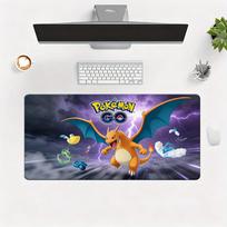 Pokemon GO Flying Type Salamence Rayquaza Scene Extended Gaming Mouse Pad Large Desk Mat 30x80x0.2cm black