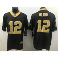 New Orleans Saints 12 Olave Football Jersey Men Sports Team Uniform XXXL juoda