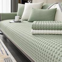 Ice Silk Sofa Cover Mat Summer Cool Feeling Rhombus Decor Seat Pad Couch Cushion L Shaped Corner Solid Color Sofa Slipcovers