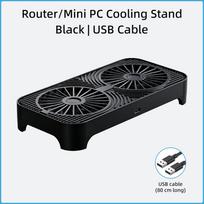 Router Cooling Stand Dual Fan USB Powered Silent Heat Dissipation Base for WiFi Router TV Box Set Top Box Modem Mini PC