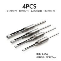 Square Hole Drill Woodworking Drill Tools Auger Mortising Chisel Drill Set DIY Furniture Square Woodworking Drill