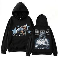 Billie Eilish Hit Me Hard and Soft Tour Hoodie Comfortable Soft Printed Pattern Casual Sweatshirt with Hip Hop Street Style 3XL black