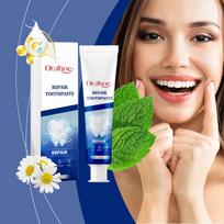 Fluoride Free Toothpaste Dental Caries Repair Anti Decay Brightening Tooth Oral Cleaning Remove Stain Freshens Breath Toothpaste 113g white