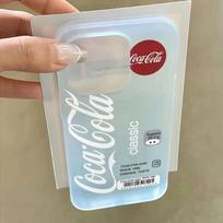 Coca-Cola with Matte Transparent Clear Frosted Shockproof phone Case For iPhone 17 16 15 14 Plus 13Air Plus Pro X XR Max letters iPhone 15 Plus gray
