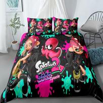 Splatoon Patogus Patalynės Komplektas Animacinis Namų Tekstilės Vaikams Lovos Komplektas Antklodės Užvalkalas Miegamojo Komplektas Karalienės Dydžio Dinozaurų Antklodės Užvalkalas EU Single 135x200cm
