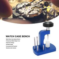 Watch Back Case Opener Bench Stainless Steel Wear Resistant Professional Watch Repair Tool Blue gray