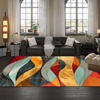 Europos abstraktios geometrijos didelis kilimas 140x200 Neslystantis skalbiamas minkštas kilimas svetainei miegamojo sofai balkonui 60*90cm white