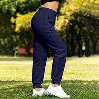 Women's Lined Wide Leg Joggers with Pockets - Loose Fit Straight Leg Sweatpants for Casual Wear L