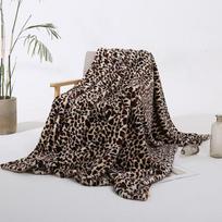 Leopardo rašto vilnos triušio pliušinis visasezonis pledas sofai, biurui, miegui ir kaip skara.