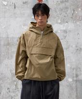 Agod Cover Pocket Hooded Anorak [Beige] Beige/L brown