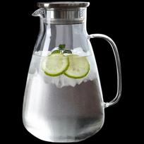 Tianxi 2.2L High Borosilicate Glass Cold Water Pitcher white