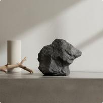 Hanging Faux Rock Sculpture Lightweight Foam Suspended Stone Decoration Realistic Look Artificial