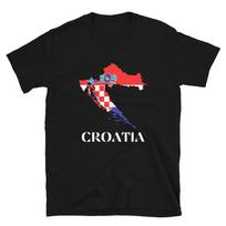 Croatia Flag Map Side Pocket Classic Fit T-Shirt S red