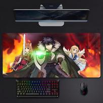 Brave Epic Anime The Rrising Of The Shield Hero Mouse Pad Large Gaming Mousepad With Stitched Edges Thickened Desk Mat Pc 800x300x2mm