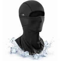 Ice Silk Balaclava Motorcycle Helmet Liner UPF 50+ Quick-Dry Face Cover juoda