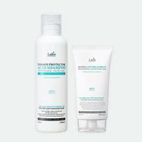 L'ador Damage Protector Acid Shampoo Duo Set (Shampoo 150ml + Treatment 150ml) blue