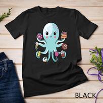 Octopus Octopus Cake Tentacles Marine Animals Children Unisex T-shirt 120 white