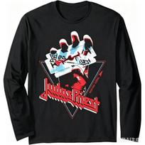2026 Rock Judas Priest Grupė 3D Spausdinimo Ilgomis Rankovėmis Marškinėliai Vyrai Moterys Mada Hip Hop Dydeli Viršutiniai Drabužiai Marškinėliai Vyriški Drabužiai harajuku 4XL