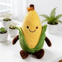 35cm Cute Mushroom Vegetable Plush Toy,Soft Carrot Broccoli Onion Corn Pumpkin Stuffed Pillow,Kawaii Plant Dolls Gifts for Kids 30cm-35cm kukurūzų spalva