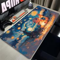 Anime pelės kilimėlis Didelis XXL Žaidėjo Klaviatūra P-pokemon Stalo Pelės Kilimėlis Psyduck Kilimas Guminis Tapis Souris Žaidimų Nešiojamas Kompiuteris PC Pelės Kilimėlis 900x400x2mm