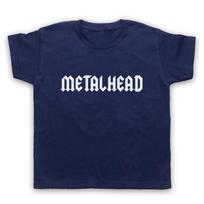 Metalhead Heavy Metal Slogan Rock Music Hardcore Rocker Kids Childs T-Shirt M white