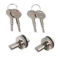 Storage Cabinets Display Case Keys Sliding Glass Door Lock Easy Installation 2pcs gray