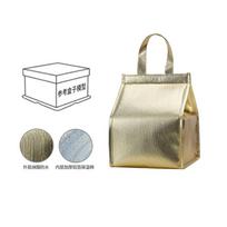 Nešiojamas izoliuotas maišelis Sulankstomas didelės talpos aušintuvas ledo paketas vandeniui atsparus aliuminio folijos pyragas pristatymas pikniko terminiams pietų maišams 4 inch beige