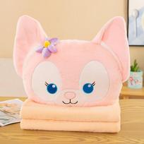 Car throw pillow blanket dual-purpose two-in-one office multi-function lunch break air conditioner quilt plush toy throw pillow 40Cm 0.75kg white