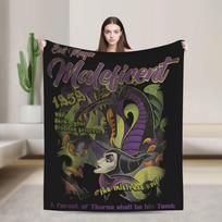 Villains Sleeping Beauty Maleficent Poster Flannel Throw Blankets  Blankets for Home Bedding Throws Super Warm Quilt Breathable 30x40in black