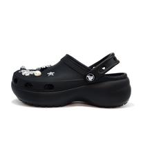 Crocs Classic Platform Clog Aoyama Galvanizuotas Drugelis Universalūs Debesies Mados Skylėti Batai Moteriški Juodi 38-39 juoda