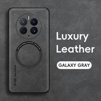 Magnetinis retro odinis minkštas dėklas Huawei Mate 70 60 50 Pro Mate50 70Proplus Mate60proplus belaidžio įkrovimo telefono dėklo dangtelis For Mate 40 Pro black