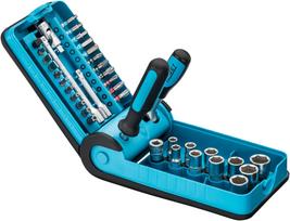 HAZET Smart Case Professional Socket Bit Set set including professional reversible various and sockets Abundant nut box set for manual operation Blue
