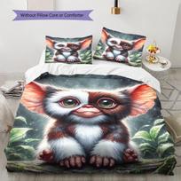 Gizmo Gremlins rašto patalynė, Antklodžių komplektas, Antklodės užvalkalas, Pagalvės užvalkalas, Namų gimtadienio dovana (1 * antklodės užvalkalas + 2 * pagalvės užvalkalai, be šerdies) 155x200cm