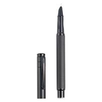Metal Calligraphy Fountain Pen Bent Tip 0.7mm with Ink Absorber for Art Cursive Writing (as the picture,M) gray