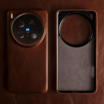 Waxed Leather Case for Vivo X300 Ultra X200 Pro X100S Mini Business Vintage Slim Fit Full Body Shockproof Protective Cover vivo X100