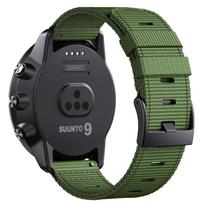 Soft Nylon Loop Strap 24mm Wristband For SUUNTO7/9/9Baro/Spartan Sport/Wrist Hr Watch Band Replacement Bracelet SUUNTO D5 žalia