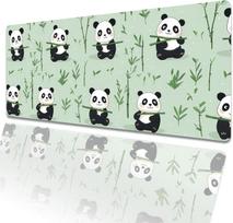 Cute Baby Pandas Gaming Mouse Pad Cartoon Large Extended Desk Mat With Nonslip Rubber Base Green Big Mousepad Laptop Computer Pc 800x400X2mm white