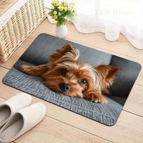 VIKAMA Yorkshire Terrier Dog Door Mat Insulated, Warm, Non-Slip Entrance Hallway Doormat Bathroom Rug Home Decor 43X75CM