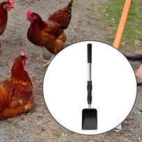 Reguliuojamas ilgas rankenos metalinis vištienos mėšlo semtuvas ūkiui valyti shovel brown