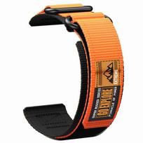 22mm Nylon Watch Strap for Garmin Vivoactive 4/Venu 2/Forerunner 255, Velcro Loop Buckle Band for Huawei Watch GT 2 3 4 5 46mm 22mm orange