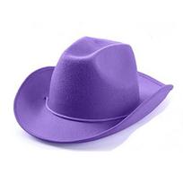 Cosplay Cowgirl Hat Cowboy Accessory Felt Princess Hat Fashion Cowboy Hat  Birthday Purple purple