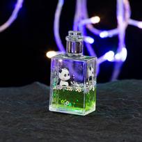 Creative Floating Liquid Timer Square Bottle for Desktop & Children's Gift blue